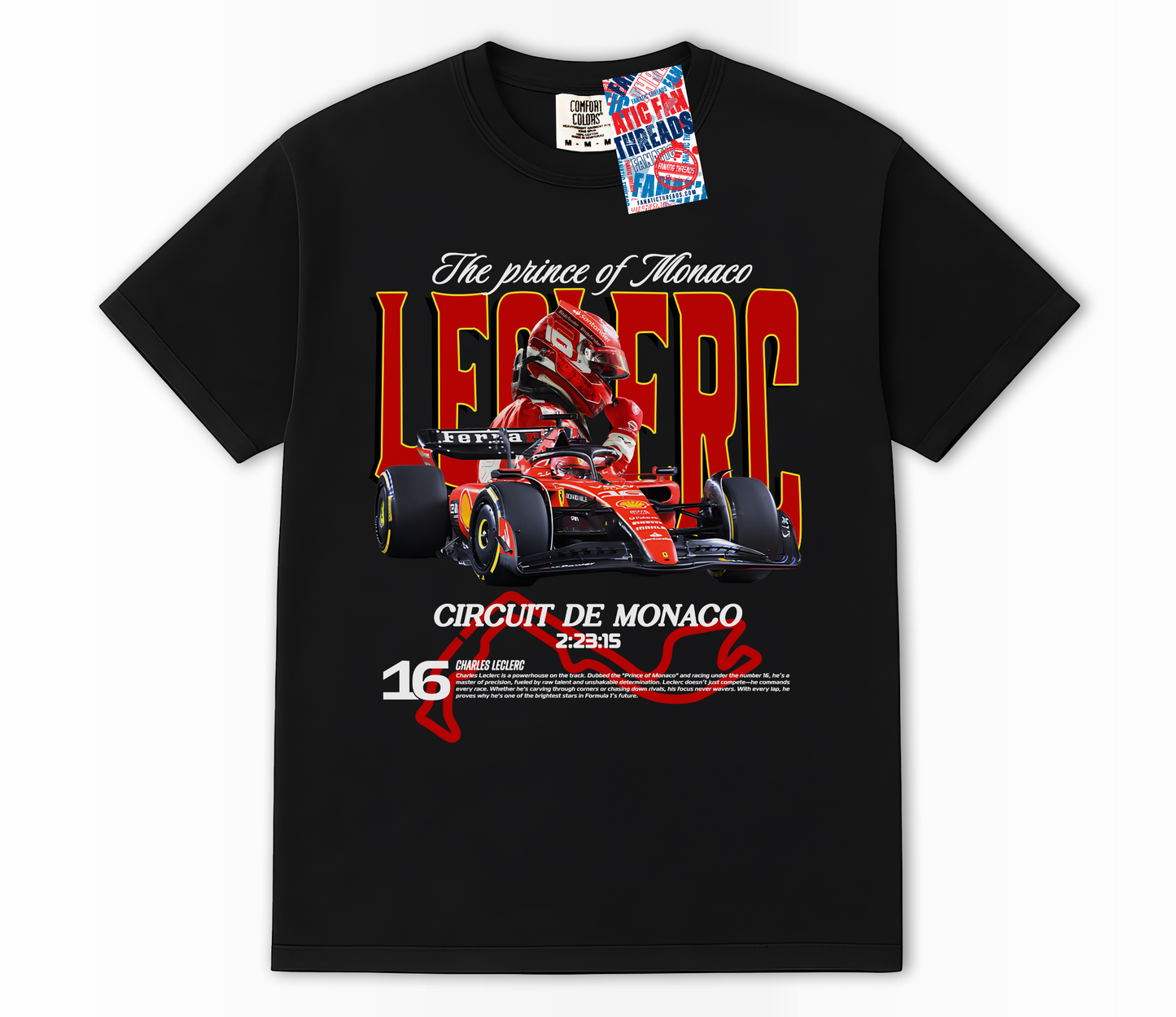 Leclerc Prince of Monaco F1 Racing Comfort Colors® T-Shirt