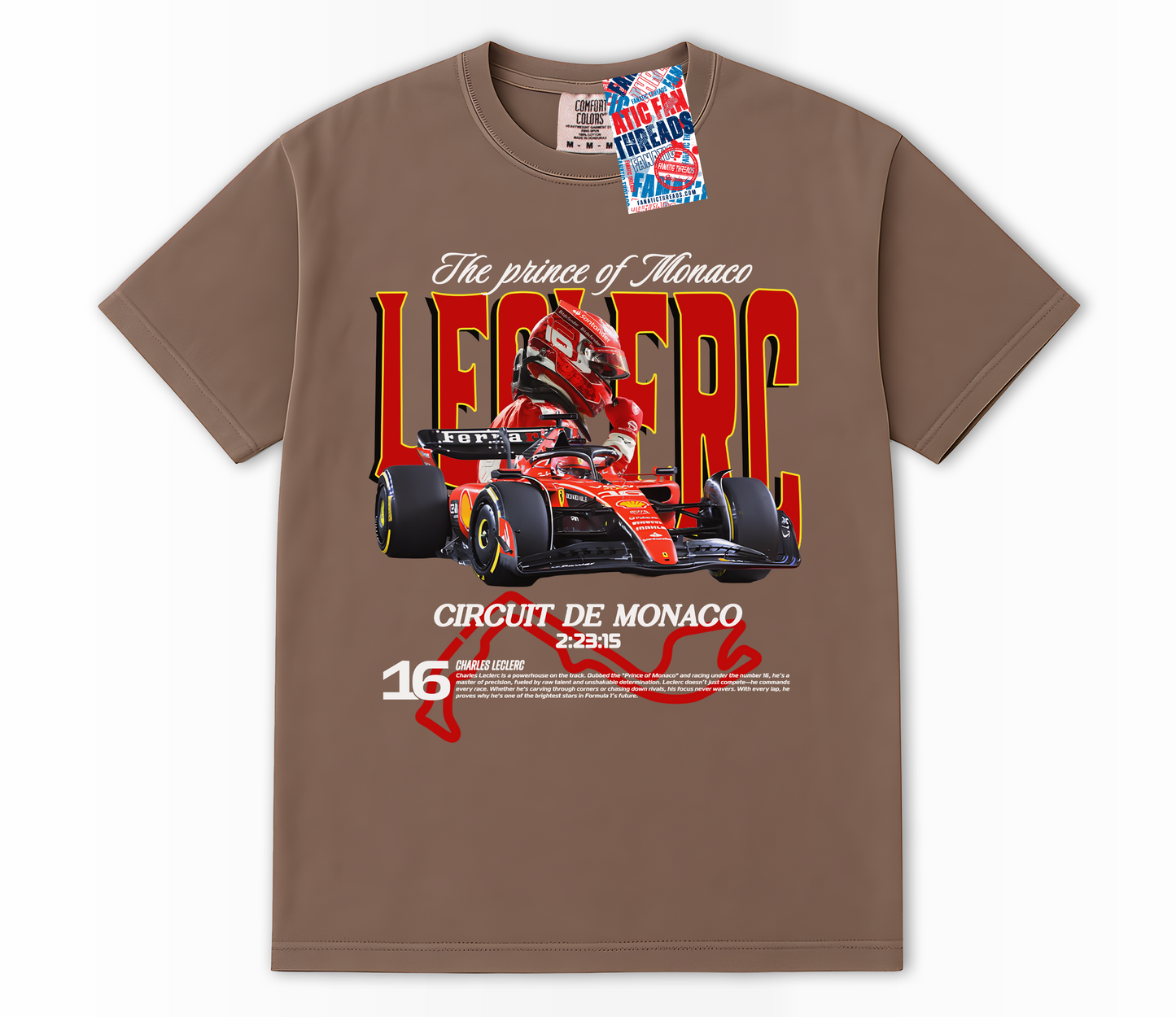 Leclerc Prince of Monaco F1 Racing Comfort Colors® T-Shirt