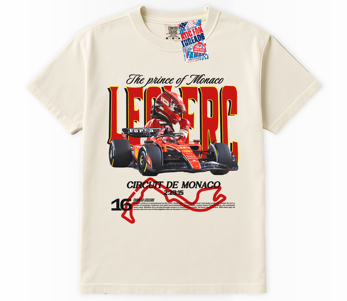 Leclerc Prince of Monaco F1 Racing Comfort Colors® T-Shirt